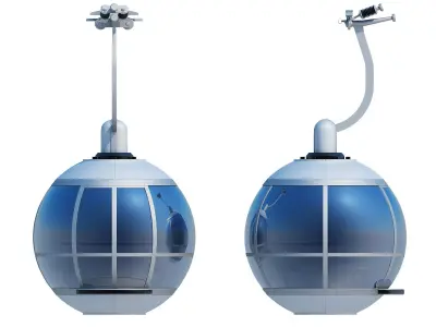 Cableway Cabin Car 3D model