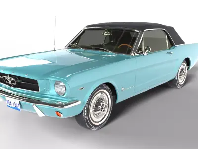 1965 FORD MUSTANG CONVERTIBLE  3D model
