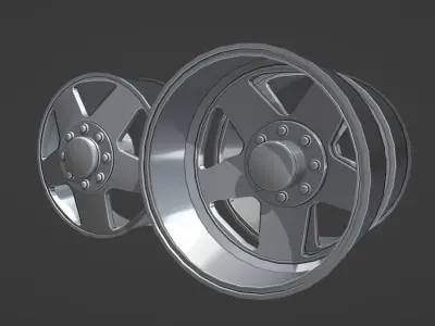 5 Star Dually Wheels Low-poly 3D model