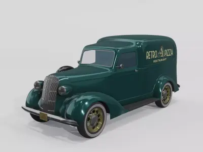 Dodge 1936 Retro Pizza model 3D model