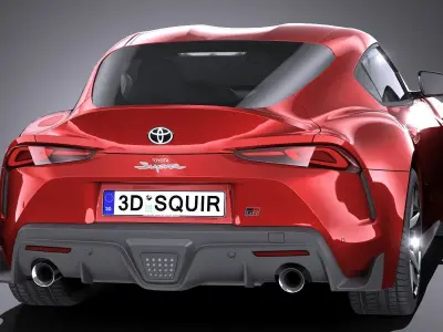 Toyota Supra 2020 LowPoly Low-poly 3D model