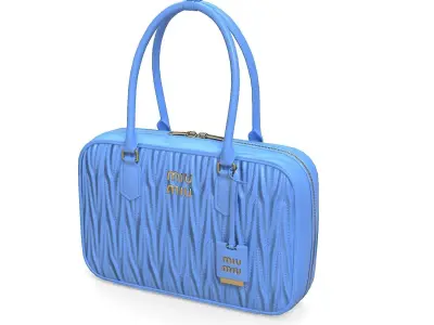 Miu Miu Matelasse Nappa Leather Bag Blue Low-poly 3D model