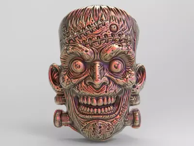 frankenstein head cnc 3D print model