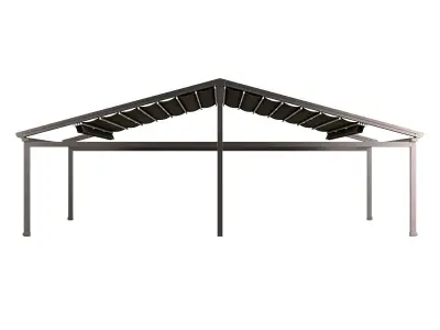 Motorized Pergola 5a nickel matte 3D model