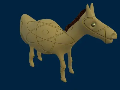 Game Ready Creature camel Low-poly 3D model