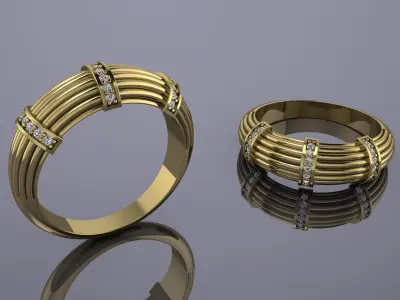 Jewelry Ring Gold 3D print model 40