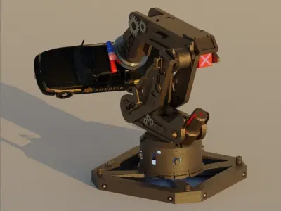 Magnet with car 3D model