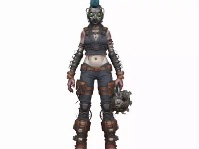 Detailed 3D Model of WoW Undead Engineer 3D model