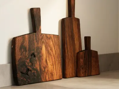 polypasta - lupadesign cuttingboards oak smoked set 3D model