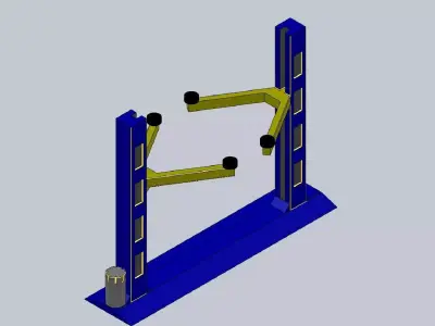 Two column car lift 3D print model