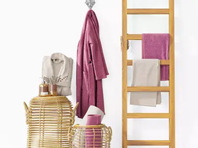 Bathroom decor set 001 3D model