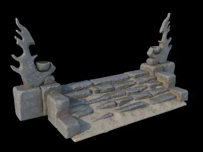 Fantasy stone stairs 3D model