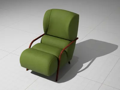 Papa Chair UE4 Low-poly 3D model