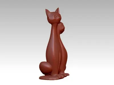 Cat pussy decoration 3D print model