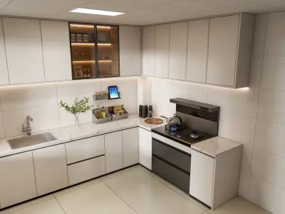 Kitchen Modern interior 99 3D model