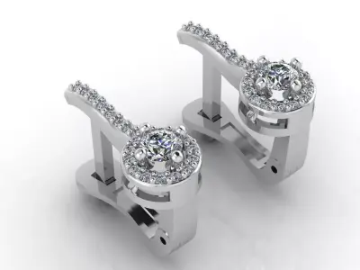 Women Earrings 3DM STL Womens Earring Renders 3D print models   3D print model 17