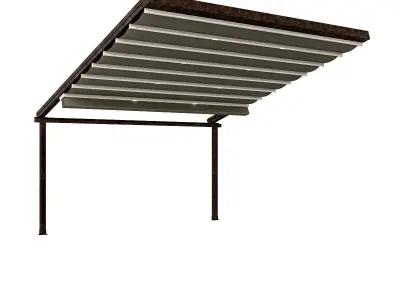 Motorized Pergola 5 rust 2 3D model