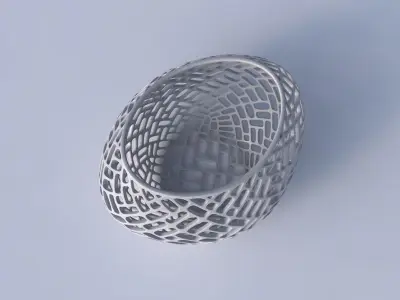 Bowl compressed 2 with lattice tiles 3D print model