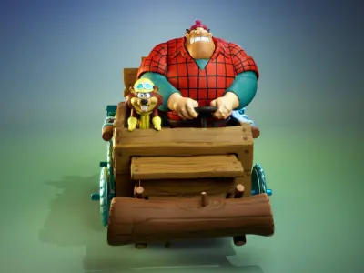 Rufus Ruffcut and Sawtooth - The Buzzwagon 3D print model