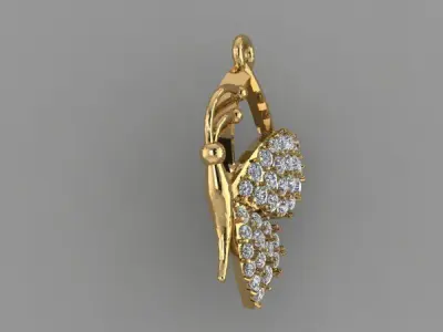 butterfly pendant 3D print model buy