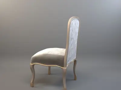 velvetchair dining chair Free low-poly 3D model