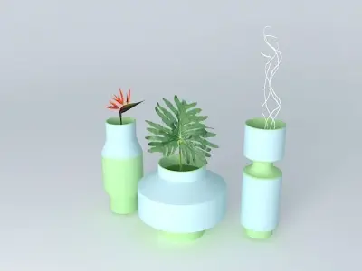 VASES 2 three Free 3D model