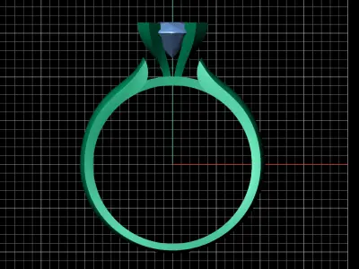 Solitaire Ring 02 Free 3D print model