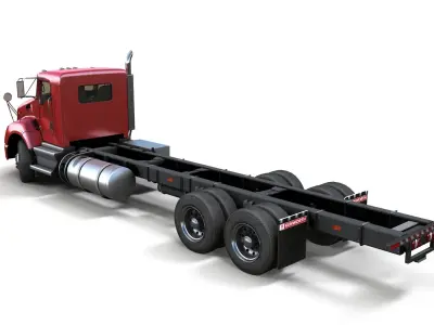Kenworth t440 Cab Chassis truck Low-poly 3D model