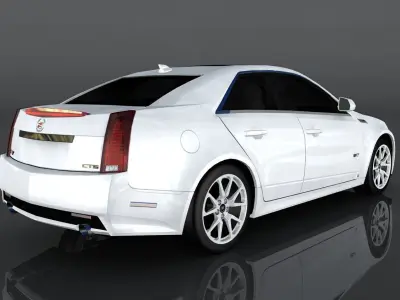 Cadillac CTS V Low-poly 3D model