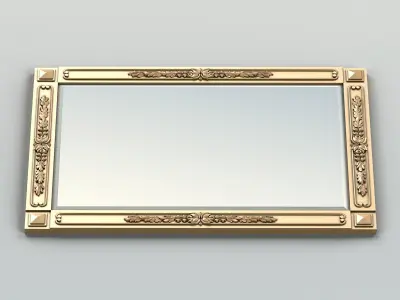 Rectangle mirror frame 012 3D model