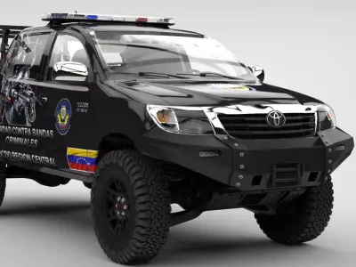 TOYOTA HILUX 2008 POLICIAL VENEZOLANA  3D model