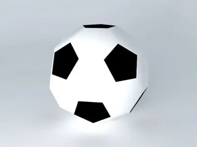 Low Poly Soccer Ball Free 3D model