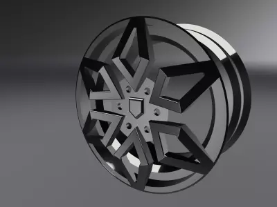 Alloy Wheel Low-poly 3D model