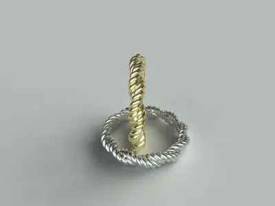 Model009-3 - ROPE Band Ring 3D print model