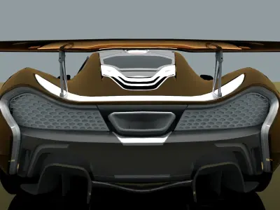 GOLD SPORT CAr 3D model