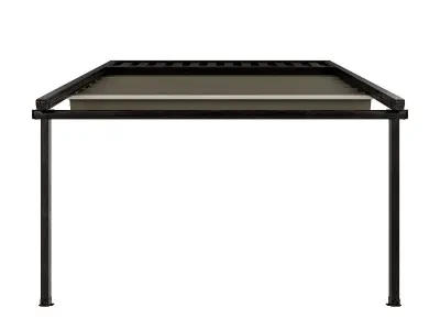 Motorized Pergola 5 rusty iron 3D model