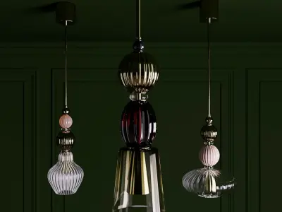 Divas Chandelier by Villari 3D model