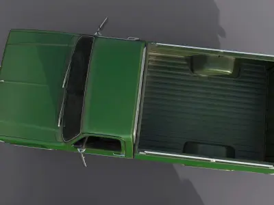 Chevrolet C10 1982 Green Low-poly 3D model