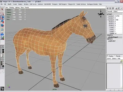 horse - Low-poly 3D model