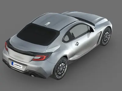 Subaru BRZ 2022 Low-poly 3D model
