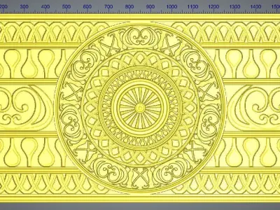 PATTERN BED HEADBOARD - BACK PLANE 3D print model