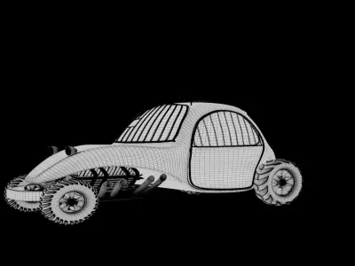 Antic Car Low-poly 3D model