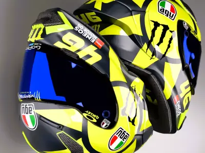 Racing Helmet 3D model