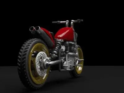 1 to 24 scale custom motorcycle 3D print model