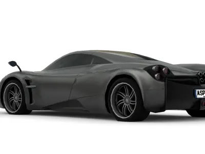 Pagani Huayra 3D Model High-Quality Detailed Design Low-poly 3D model
