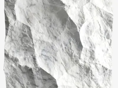 51-RockPanel piece of rock on wall 3D model