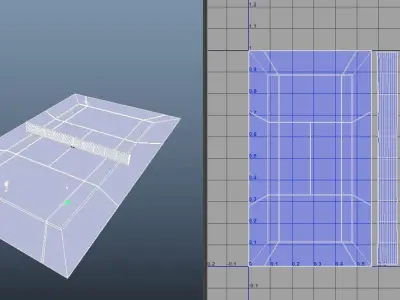 Tennins Court Low-poly 3D model
