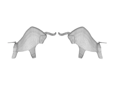 Bull Statue for decoration Low-poly 3D model