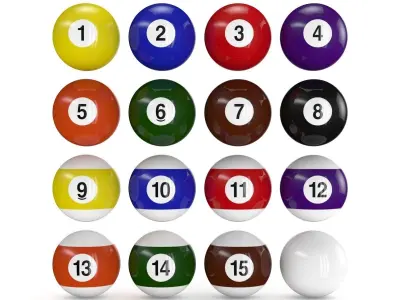 Billiard Balls 3D model
