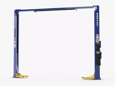 Car Lift Two Post Low-poly 3D model